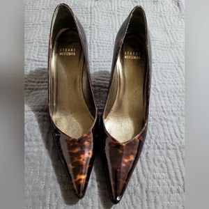 Vintage Stuart Weitzman Heels. Brown/gold. Size 8.